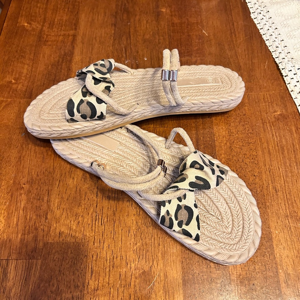 Leopard Sandals
